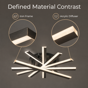 Modern Led <b>Ceiling</b> <b>Light</b> Acrylic Iron <b>Remote</b> <b>Control</b> Dimmable 3Cct Living Room Bedroom Indoor Home Lighting 60cm - Product Image 4