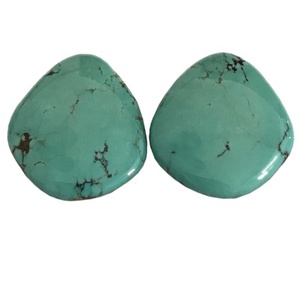 <span class=keywords><strong>Campitos</strong></span>-cabujón de color azul turquesa para bebé, cabujones de diseño de forma libre con incrustaciones de pirita - Product Image 4