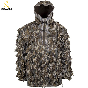 Leafy <b>Camo</b> Hunting <b>Jacket</b> – Lightweight 1/2 Zip Hoodie with Hood & Pouch - Product Image 1