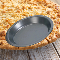 ATLAS STAR Moule à tarte et à pizza en alliage d'aluminium anodisé robuste, réutilisable, de qualité alimentaire, 9 pouces, noir, compatible four, lavage à la main uniquement