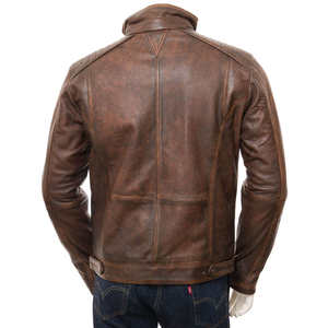 Veste en cuir d'hiver pour homme de haute qualité, style streetwear avec fermeture éclair, imperméable et respirante, prix de gros - Product Image 2