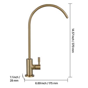 Rubinetto Purificatore d'Acqua in Acciaio Inox Senza Piombo con Valvola in Ottone Massiccio, Antiruggine, Durevole e di Lunga Durata per Cucina - Product Image 5