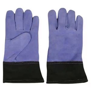 Cowhide Split Leather Long Sleeve Safety <b>Gloves</b> Heat Resistant for Welders and Firefighters General Purpose Industrial Use - Product Image 3