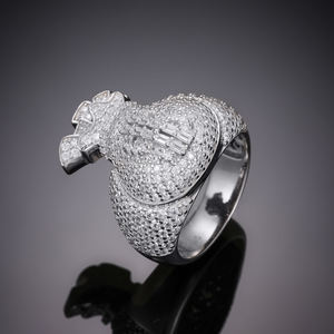 <b>Iced</b> Out Sacred Heart <b>Ring</b> - Product Image 1