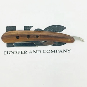 Nueva Navaja de Barbero en Oferta, Mango de Madera, Acero Inoxidable, Hoja Intercambiable, Empaque con Logotipo - Product Image 6