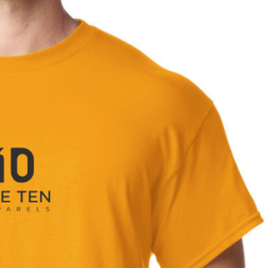 เสื้อยืดผู้ชายผ้าฝ้าย แขนสั้น คอกลม สวมใส่สบาย แฟชั่นสีทอง - Product Image 6