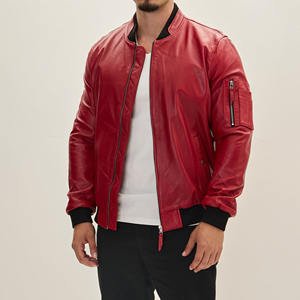 Chaqueta de Cuero Personalizada para Hombre, Estilo Motero, Piel de Oveja Genuina, Corte Ajustado, Clásica Vintage, Abrigo de Cuero, Ropa Casual de Invierno - Product Image 5