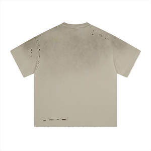 T-shirt Homme Vintage Léger Effet Vieilli Coupe Boxy Délavé à l'Acide Oversize Uni 100% Coton Logo Personnalisé Haute Qualité Respirant - Product Image 2