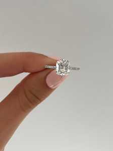 Anillo de compromiso personalizado de oro macizo de 14k con diamante cultivado en laboratorio de 2 quilates, talla cojín, certificado IGI, venta al por mayor de fábrica OEM CVD HPHT - Product Image 2