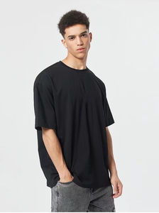 Nouveau design décontracté, t-shirts pour hommes à manches courtes, coupe ample, col rond, uni, écologique, séchage rapide, coton biologique - Product Image 4