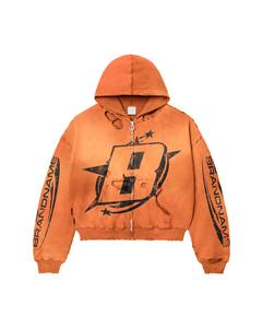 Multi Color Cropped <b>Zip</b> Hoodie Wide Pants Set | Oversized Streetwear Matching Set | OEM Private Label Manufacturer - Product Image 3