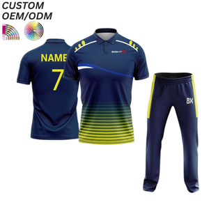Camiseta Deportiva Corta Transpirable para Práctica de Cricket, Uniforme de Equipo Personalizado, Soporte OEM ODM, Marcas de Ropa al por Mayor, Logotipo Personalizado Impreso - Product Image 1