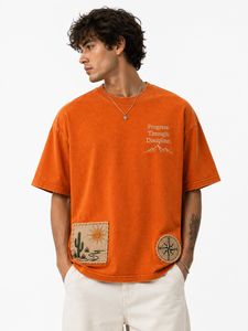 T-shirts surdimensionnés et épais de qualité supérieure, personnalisables, 100% coton, impression et broderie personnalisées - Product Image 4