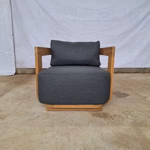 Sofá de patio de teca para exteriores, hecho en Indonesia, muebles de madera maciza - Product Image 3