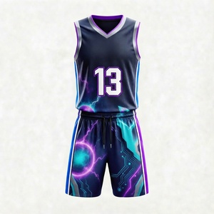 Ensemble de tenue de ligue de basketball : Haut et short de performance en tissu anti-transpiration, personnalisable avec l'identité du joueur et l'impression du logo - Product Image 6