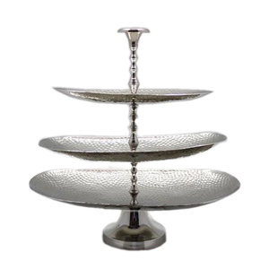 3 Tier Metal Aluminium Nickle Plated Finished Decorative Fruit <b>Stand</b> Tabletop <b>Cupcake</b> Display <b>Stand</b> - Product Image 2