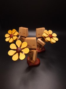Sculpture d'animal robot en bois, figurine décorative Art Déco faite à la main, pour présentation sur bureau, étagère, table, accent de décoration intérieure, respectueuse de l'environnement - Product Image 4