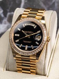 Luxury Men's ETA <b>Automatic</b> Mechanical Watch 18K Gold Plated 40mm Sapphire Crystal for Bracelet Baguette Diamond <b>Wristwatch</b> - Product Image 1