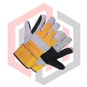 Gants de travail en cuir renforcé jaune, gris, noir MH EXPORT IMPORT MEI-LWG-174, pour la lutte contre l'incendie, sans silicone, respirants - Product Image 2