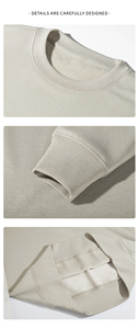 เสื้อสเวตเชิ้ตคอกลมลำลองสำหรับผู้ชาย ผ้าหนา 300gsm โพลีเอสเตอร์/คอตตอน ถักแบบ 3 มิติ ลายสามเหลี่ยมกลับด้าน แขนยาว คอเสื้อแบบสูท - Product Image 4