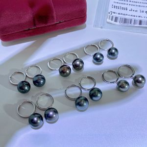 Boucles d'oreilles en argent 925 de style français rétro pour femmes, une paire avec une forte luminosité, perles d'eau douce naturelles pour les célébrités d'Internet - Product Image 3