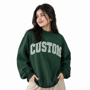 Suéter Oversize Personalizado para Mujer con Cuello Alto Simulado, Forro Polar Ligero, Hombros Caídos y Puños Acanalados - Proveedor de Fábrica - Product Image 1