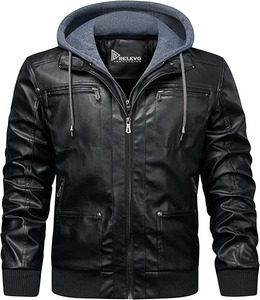 Chaqueta Acolchada de Lana/Viscosa con Diseño Moderno para Hombre, Color Negro, Cuello Alto, Logotipo Frontal, Estilo Urbano, Ropa de Invierno, Resistente al Viento - Product Image 1