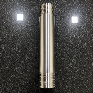 Raccord de tuyau mâle allongé à filetage simple en acier inoxydable poli miroir, vente en gros - Product Image 2