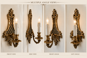 Applique murale de luxe Palazzo Venetian Baroque, lampe décorative avec détails de miroir ornés et élaborés, finition élégante - Product Image 4