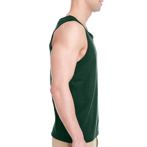 Débardeur gris sans manches pour homme, col rond, couleur unie, style décontracté en tricot - Product Image 2