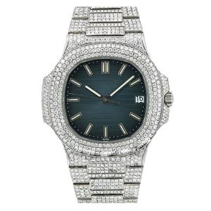 Reloj de Diamantes para Hombre y Mujer, Estilo Hip Hop de Lujo, Personalizable, con Incrustaciones de Moissanita VVS, Certificado GRA, Mecánico - Product Image 1