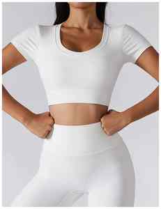 Wholesale Women Fitness 2 Piece Yoga Leggings Jumpsuit Workout Wear Set Waterproof Breathable Lightweight Yoga Set - Product Image 6