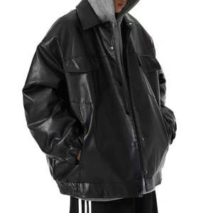 <b>Sheepskin</b> Leather <b>Jackets</b> And Coats High Quality Latest Design Mens Leather <b>Jackets</b> OEM ODM Men Fashionable Full Zipper Leather - Product Image 3