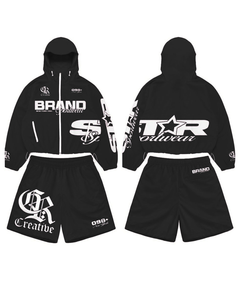 Custom Solid Lightweight <b>Knitted</b> Windbreaker High Quality Breathable Nylon Men's Summer Sport Stand Collar Custom Print <b>Set</b> - Product Image 4