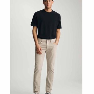 <b>Men's</b> Straight Casual Mid Waist Baggy Jeans Pant 100% Cotton Eco-Friendly Breathable Lightweight High Quality Pants <b>White</b> - Product Image 5