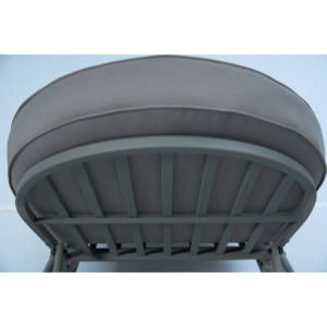 Tumbona de cuerda tejida a mano de lujo para exteriores con cojines de Reposabrazos de aluminio ajustables para patio junto a la piscina o tomar el sol - Product Image 3