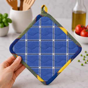 Porte-plat à motif à carreaux teint en fil, haute absorption d'eau, 100 % coton, vente en gros en Inde - Product Image 2