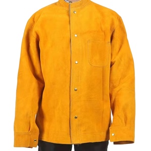 Vestes de soudage en cuir de vachette véritable, vêtements de soudage de sécurité, résistance à la chaleur et aux coupures, ignifuges - Product Image 4