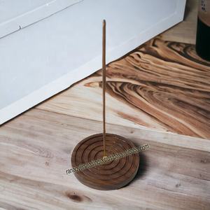 ที่ใส่ธูปไม้กลม งานแฮนด์เมด คุณภาพพรีเมียม ขนาด 4x4 นิ้ว เป็นมิตรกับสิ่งแวดล้อม ผลิตจากวัสดุออร์แกนิก สำหรับใช้ในบ้าน โรงแรม และสำนักงาน - Product Image 2