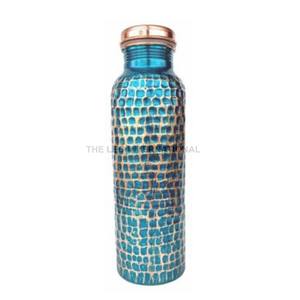 Botella de Cobre con Acabado Martillado, Botella de Agua para Exteriores, para Camping, Viajes, Deportes, Utensilios de Cocina, a Precio Económico - Product Image 1