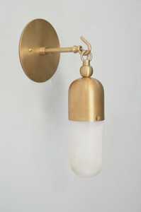 Applique murale moderne en laiton, luminaire rond d'intérieur, lampe décorative pour entrée, design léger - Product Image 5