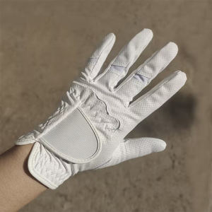 Gants de golf en cuir véritable pour adultes, couleur blanche, main gauche ou droite, légers et doux, avec logo personnalisé. - Product Image 2