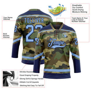 Unisex Custom Logo Printed Ice Hockey Jersey Breathable Moisture Wicking Sportswear Uniform Custom Design Team Performance - Product Image 6