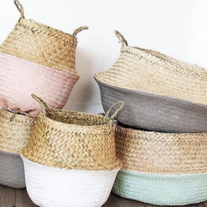 Best Selling Foldable Rustic Eco-friendly Seagrass Belly <b>Basket</b> <b>for</b> <b>Plant</b> Pot Holder Bulk From Direct Manufacturers - Product Image 4