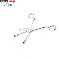 Mini-pince à éponges 6,5'' classique plaquée argent, instrument hémostatique pour piercing corporel, pince à pansement en acier inoxydable antidérapante