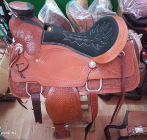 100% cuir professionnel cheval selle cuir Western Roping Ranch Wade selle produits d'équitation équitation équestre - Product Image 3