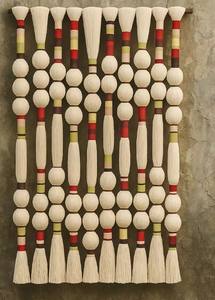 Décoration murale moderne minimaliste en macramé, boules et bulles, designs artistiques, décoration murale de luxe pour salon - Product Image 4