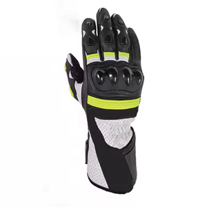 Guantes de Motocicleta de Cuero para Hombre, con Protección de Fibra de Carbono en los Nudillos, Pantalla Táctil, Resistentes al Viento, para Deportes para Adultos - Product Image 6