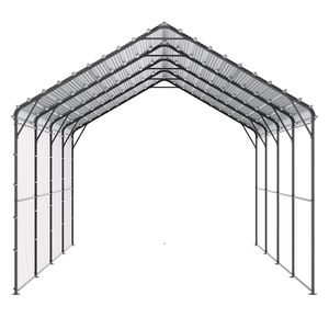 Robusto Carport in Metallo per Esterni 3,6x6m con Telaio in Acciaio Zincato e Tetto in Policarbonato, Rimovibile, per 2 Auto - Product Image 1
