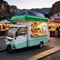 Chariot alimentaire multifonctionnel à pousser à la main avec double brûleur et réchauffeur pour le service de petit-déjeuner et de déjeuner en rue